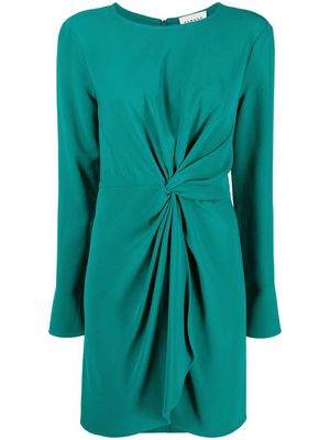 P.A.R.O.S.H. gathered-detail long-sleeve dress - Green