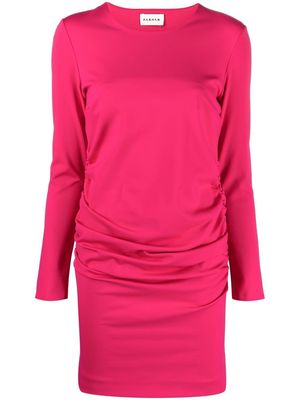 P.A.R.O.S.H. gathered-detail long-sleeve dress - Pink