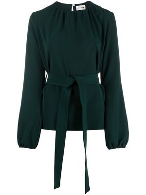 P.A.R.O.S.H. gathered tie-waist blouse - Green