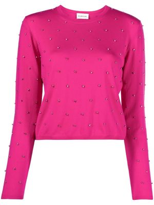 P.A.R.O.S.H. gem embellished knitted jumper - Pink