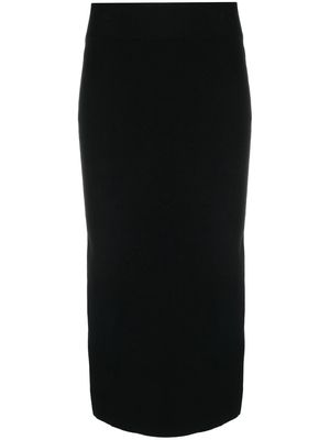 P.A.R.O.S.H. geometric knit midi skirt - Black