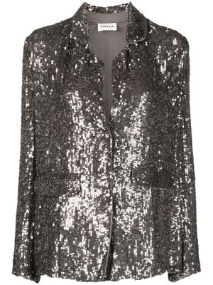 P.A.R.O.S.H. Giacca sequined single-breasted blazer - Grey