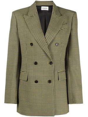 P.A.R.O.S.H. gingham-check double-breasted blazer - Yellow