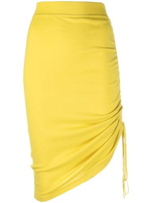 P.A.R.O.S.H. Gonna Arricci asymmetric-ruched skirt - Yellow