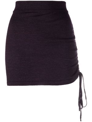 P.A.R.O.S.H. Gonna Arricci ruched knitted skirt - Purple