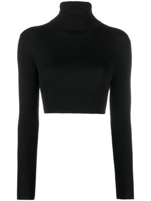 P.A.R.O.S.H. high-neck knitted jumper - Black