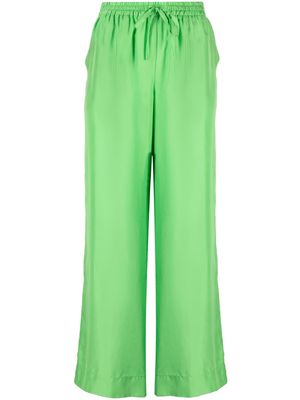 P.A.R.O.S.H. high-waist silk trousers - Green