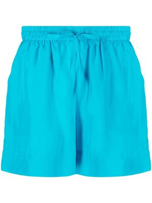 P.A.R.O.S.H. high-waisted silk shorts - Blue