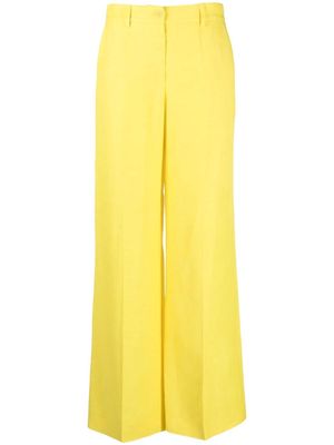 P.A.R.O.S.H. high-waisted wide-leg trousers - Yellow