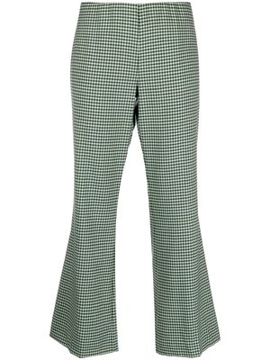 P.A.R.O.S.H. houndstooth flared trousers - Green