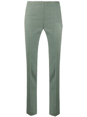 P.A.R.O.S.H. houndstooth virgin wool-blend trousers - Green