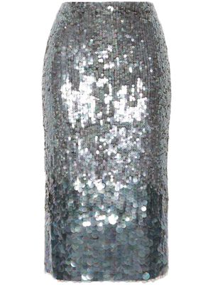 P.A.R.O.S.H. iridescent sequin-embellished skirt - Grey