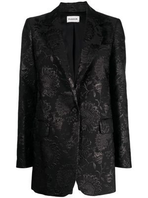 P.A.R.O.S.H. jacquard single-breasted blazer - Black