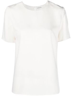 P.A.R.O.S.H. keyhole-detail short-sleeve blouse - White