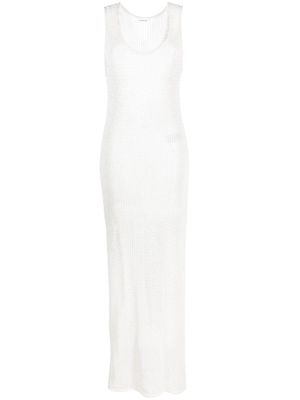 P.A.R.O.S.H. knitted cotton-blend dress - White