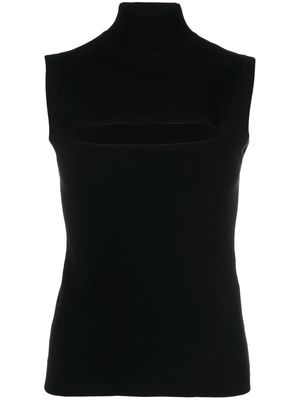 P.A.R.O.S.H. knitted cut-out detail top - Black