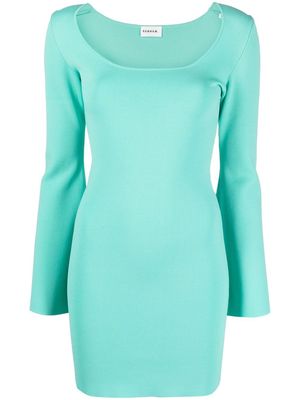 P.A.R.O.S.H. knitted long-sleeved mini dress - Blue