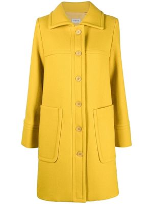P.A.R.O.S.H. Lanna single-breasted coat - Yellow