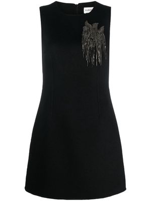 P.A.R.O.S.H. Leak crystal-embellished wool minidress - Black