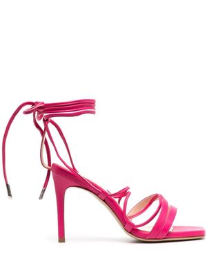 P.A.R.O.S.H. leather ankle-tie sandals - Pink