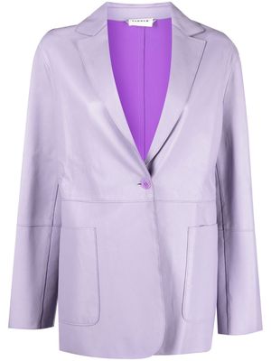 P.A.R.O.S.H. leather single-breasted blazer - Purple