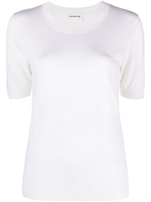 P.A.R.O.S.H. Linfa short-sleeve fine-knit top - White