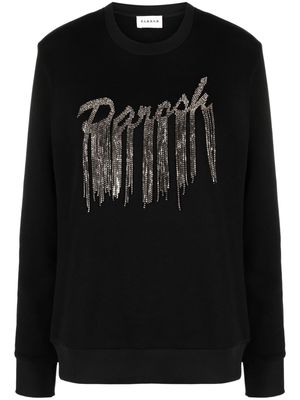 P.A.R.O.S.H. logo-embellished cotton sweatshirt - Black