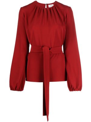P.A.R.O.S.H. long-sleeve belted blouse - Red