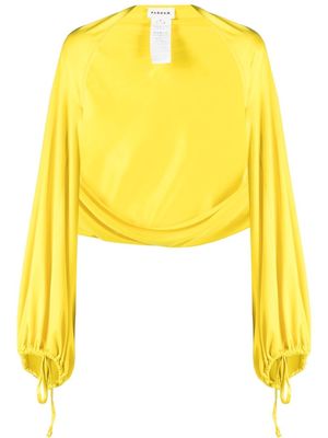 P.A.R.O.S.H. long-sleeve open-front blouse - Yellow