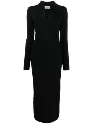 P.A.R.O.S.H. long-sleeve V-neck dress - Black