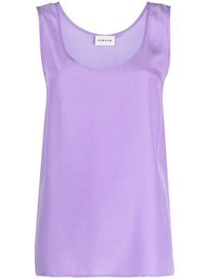 P.A.R.O.S.H. loose-fit silk sleeveless top - Purple