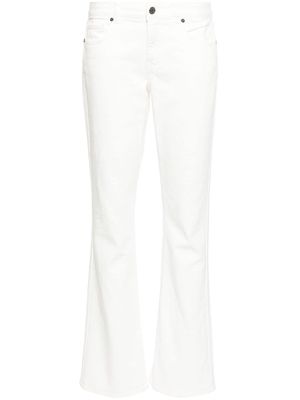P.A.R.O.S.H. low-rise stretch-cotton flared trousers - Silver