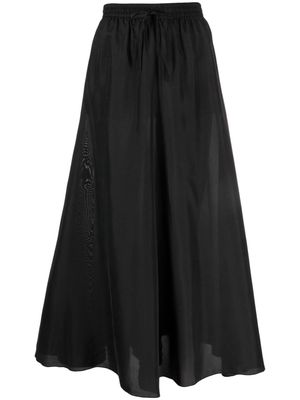 P.A.R.O.S.H. maxi drawstring silk skirt - Black