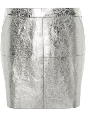 P.A.R.O.S.H. metallic mini skirt - Silver