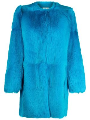 P.A.R.O.S.H. mid-length shearling coat - Blue