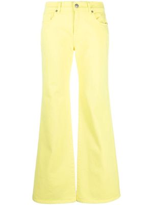 P.A.R.O.S.H. mid-rise flared trousers - Yellow