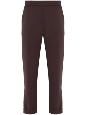 P.A.R.O.S.H. mid-rise tapered-leg trousers - Brown