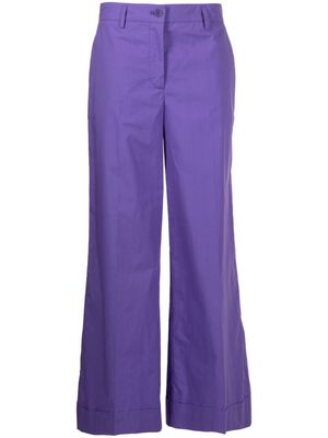 P.A.R.O.S.H. mid-rise wide-leg trousers - Purple