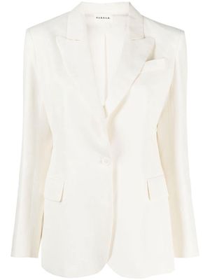 P.A.R.O.S.H. notched-lapel fitted blazer - White