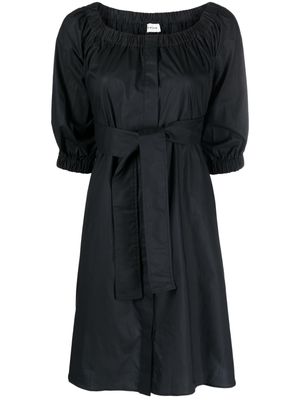 P.A.R.O.S.H. off-shoulder cotton belted dress - Black