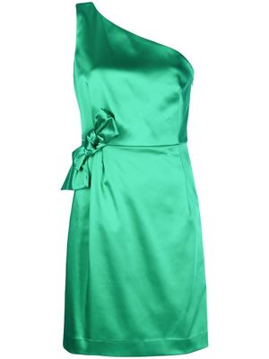 P.A.R.O.S.H. one-shoulder satin dress - Green