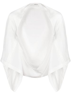 P.A.R.O.S.H. open-front silk bolero - White