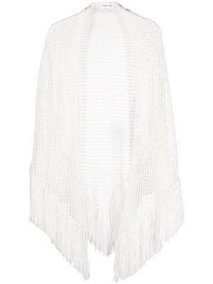 P.A.R.O.S.H. open-knit frayed-trim scarf - White