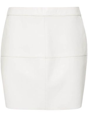 P.A.R.O.S.H. panelled leather miniskirt - White