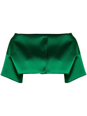 P.A.R.O.S.H. Papavero twill cropped jacket - Green