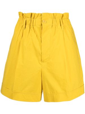 P.A.R.O.S.H. paper-bag waist shorts - Yellow