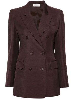 P.A.R.O.S.H. peak-lapel double-breasted blazer - Brown