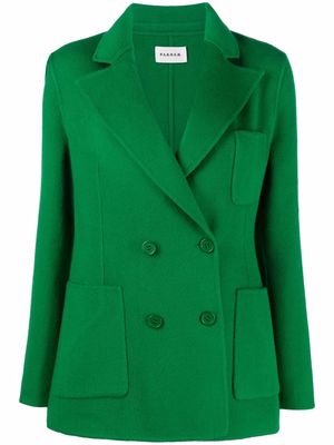 P.A.R.O.S.H. peak-lapel double-breasted jacket - Green