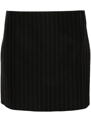 P.A.R.O.S.H. pinstripe-pattern thigh-high skirt - Black