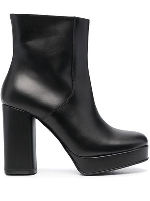 P.A.R.O.S.H. platform leather ankle boots - Black